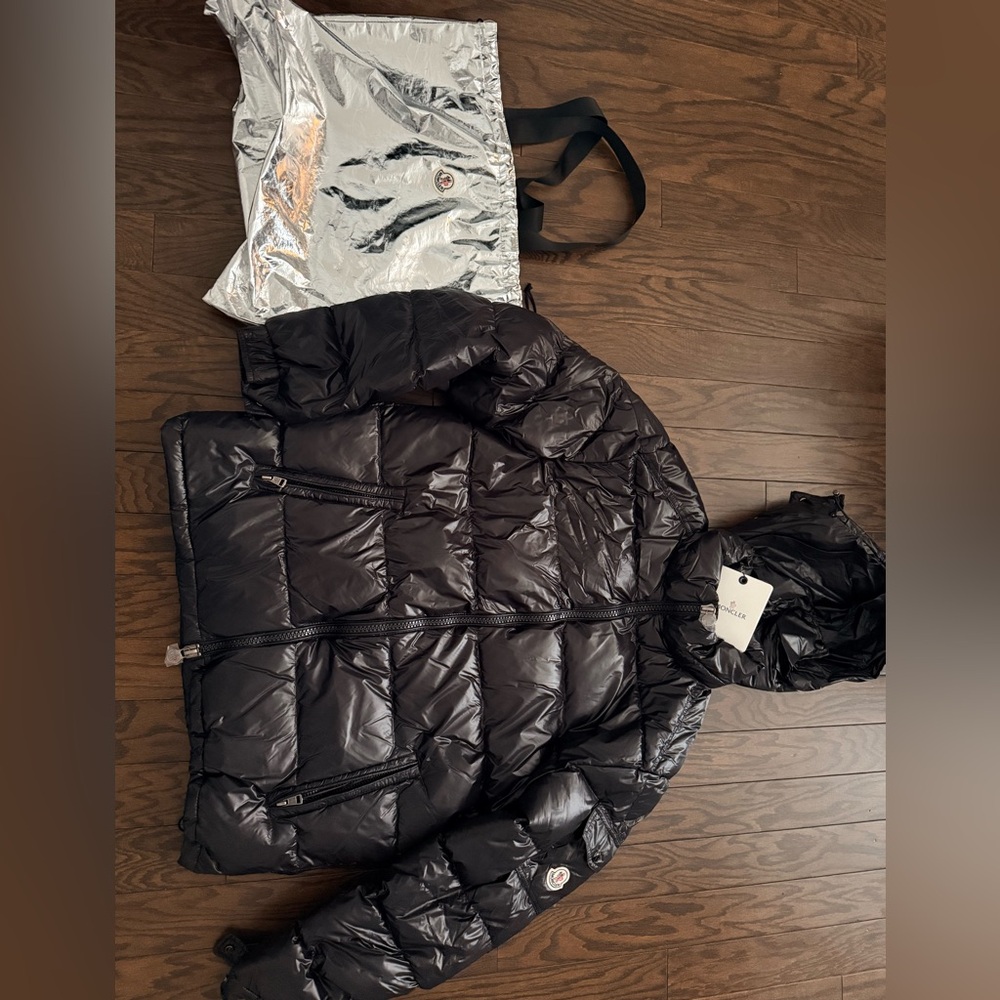 Moncler Shiny Black Quilted Jacket